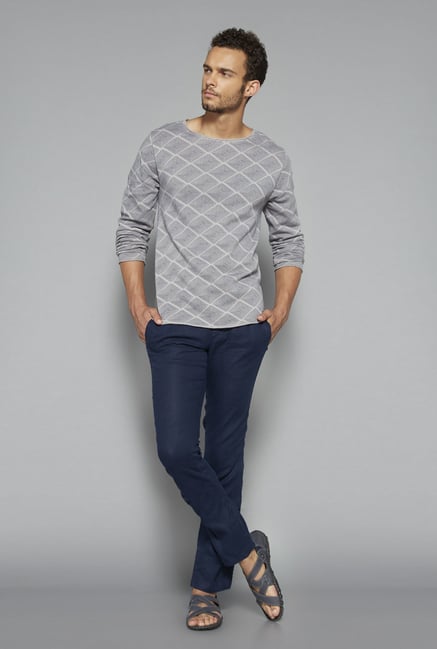 ETA by Westside Grey Printed T Shirt ETA by Westside Grey Printed T Shirt