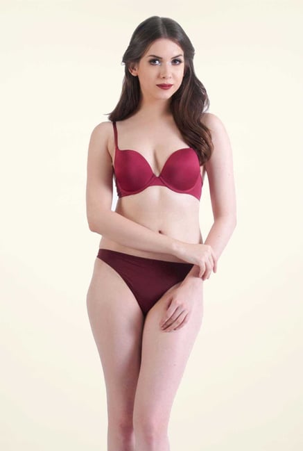 Bwitch Maroon Plunge Bra Bwitch Maroon Plunge Bra