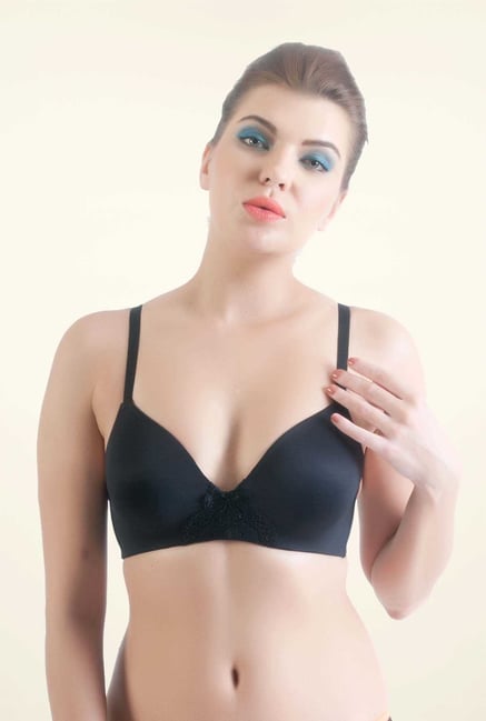 Bwitch Black Microfiber Plunge Bra Bwitch Black Microfiber Plunge Bra