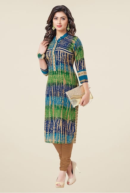 Salwar Studio Multicolor Printed Unstitched Kurti Salwar Studio Multicolor Printed Unstitched Kurti
