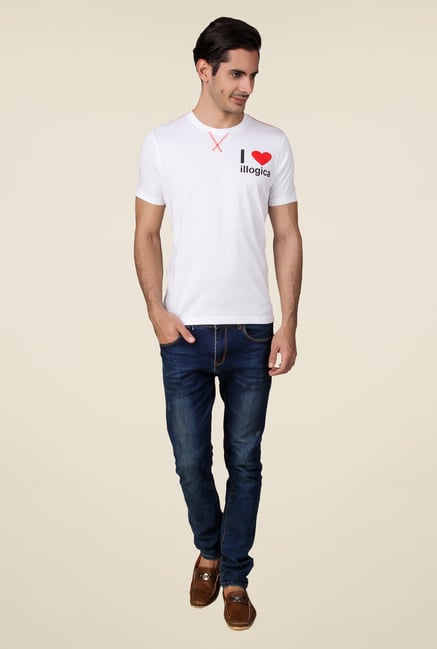 Spunk White Print T Shirt Spunk White Print T Shirt