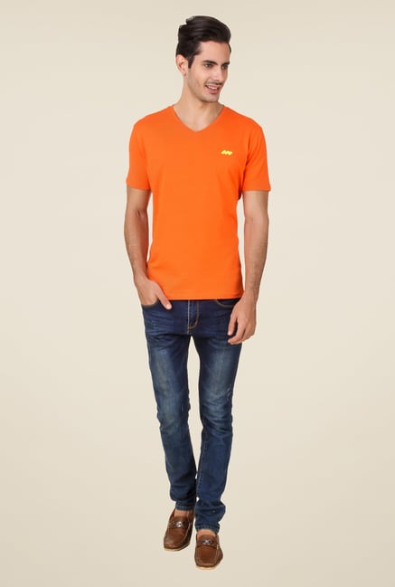 Spunk Orange Solid T Shirt Spunk Orange Solid T Shirt