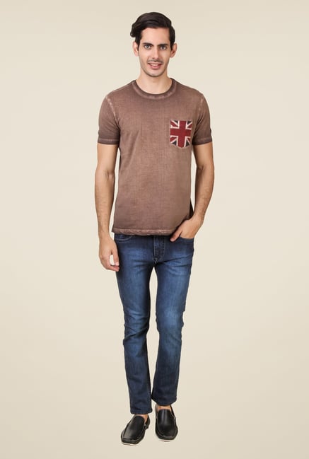 Spunk Brown Solid T Shirt Spunk Brown Solid T Shirt