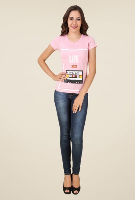 Spunk Blush Pink Mix Tape Tee Spunk Blush Pink Mix Tape Tee