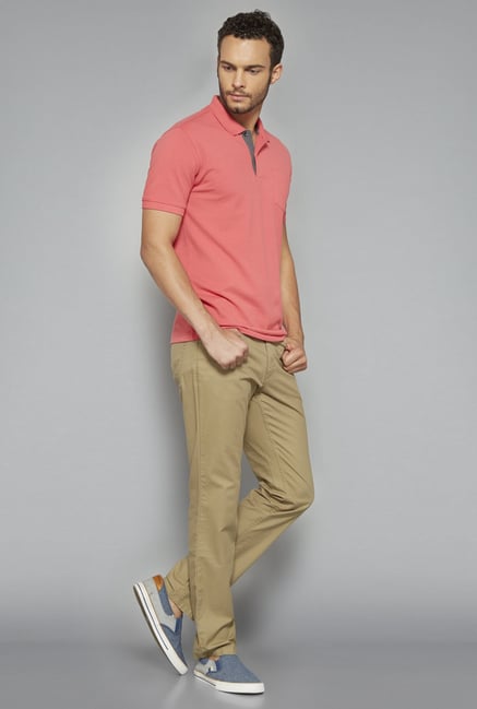 Westsport by Westside Khaki Solid Chinos Westsport by Westside Khaki Solid Chinos