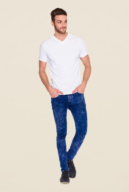 Park Avenue White Solid T Shirt Park Avenue White Solid T Shirt