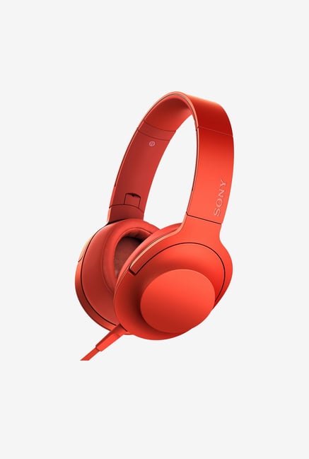 Sony MDR-100AAP Over the Ear Headphones With Mic (Red) Sony MDR-100AAP Over the Ear Headphones With Mic (Red)