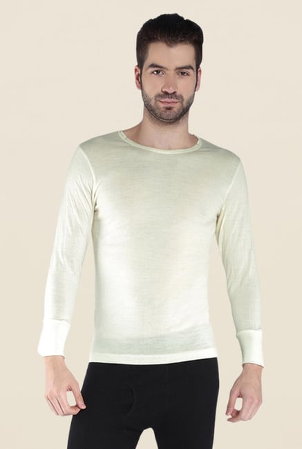 Park Avenue Beige Solid T Shirt Park Avenue Beige Solid T Shirt