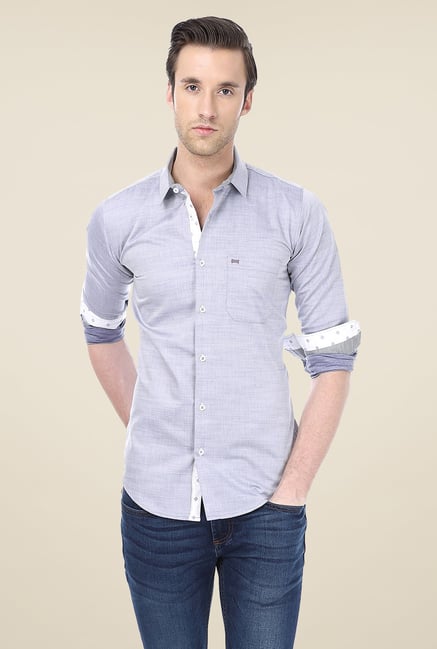Basics Purple Solid Shirt Basics Purple Solid Shirt