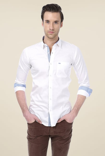 Basics White Solid Shirt Basics White Solid Shirt