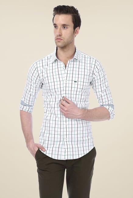 Basics White Checks Shirt Basics White Checks Shirt
