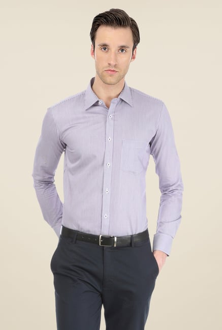 Basics Purple Striped Shirt Basics Purple Striped Shirt