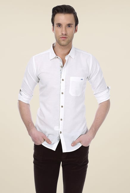 Basics White Solid Shirt Basics White Solid Shirt