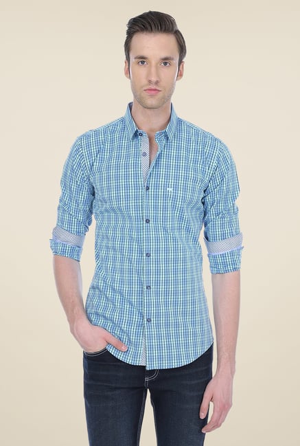 Basics Blue Checks Shirt Basics Blue Checks Shirt