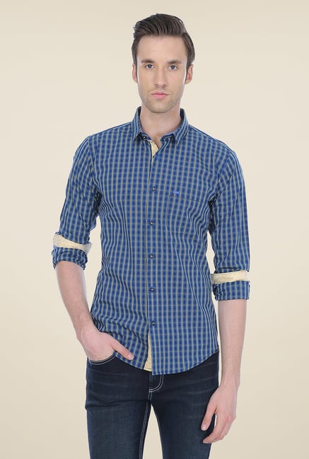 Basics Blue Checks Shirt Basics Blue Checks Shirt
