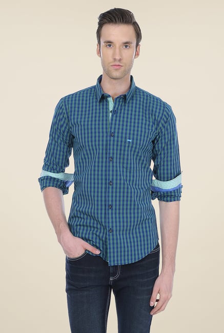 Basics Blue Checks Shirt Basics Blue Checks Shirt