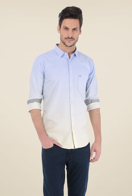 Basics Blue & Beige Ombre Shirt Basics Blue & Beige Ombre Shirt