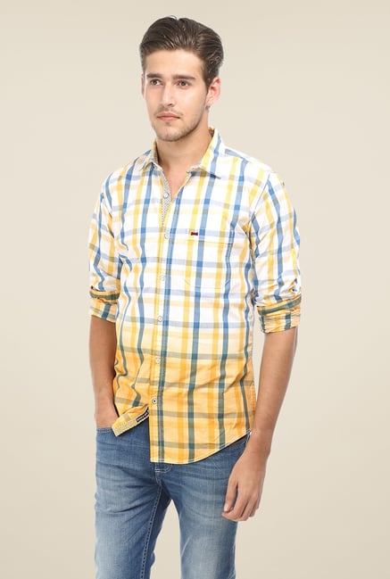 Basics Yellow & White Ombre Shirt Basics Yellow & White Ombre Shirt