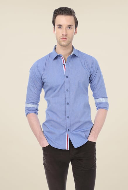Basics Blue Striped Shirt Basics Blue Striped Shirt