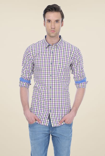 Basics Purple Checks Shirt Basics Purple Checks Shirt