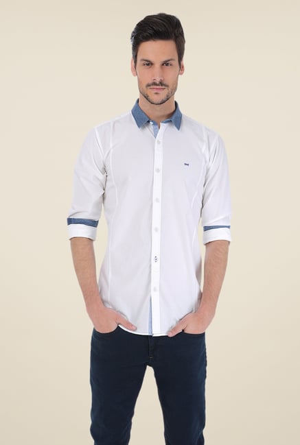 Basics White Solid Shirt Basics White Solid Shirt