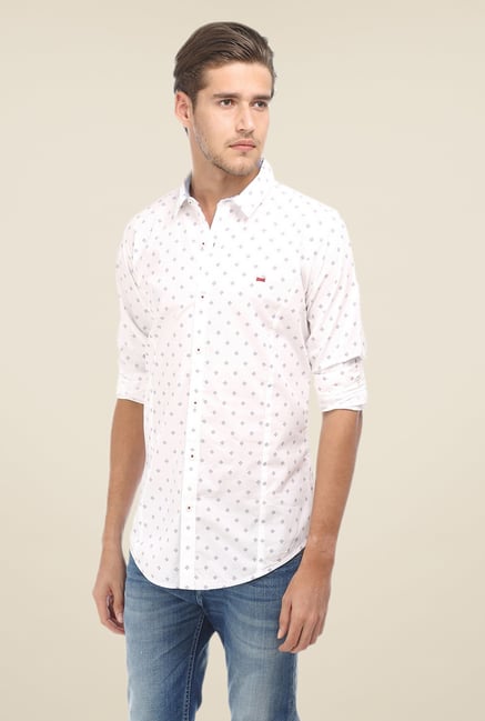 Basics White Printed Shirt Basics White Printed Shirt