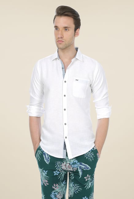 Basics White Solid Shirt Basics White Solid Shirt