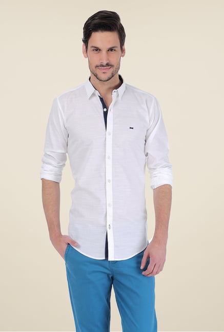 Basics White Solid Shirt Basics White Solid Shirt