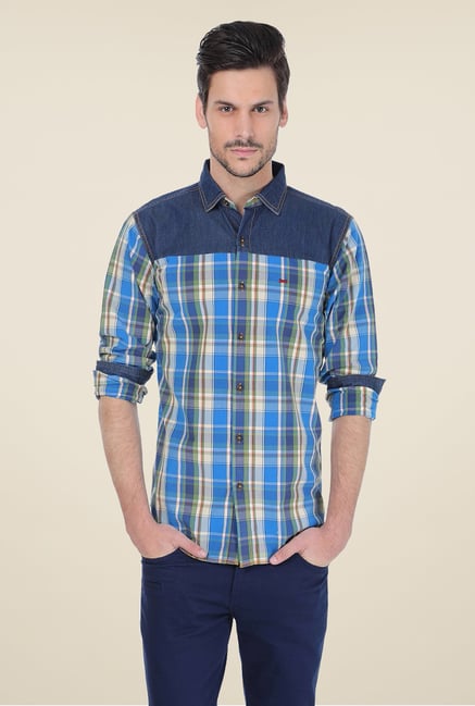 Basics Blue Checks Shirt Basics Blue Checks Shirt