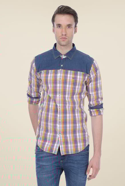 Basics Orange Checks Shirt Basics Orange Checks Shirt