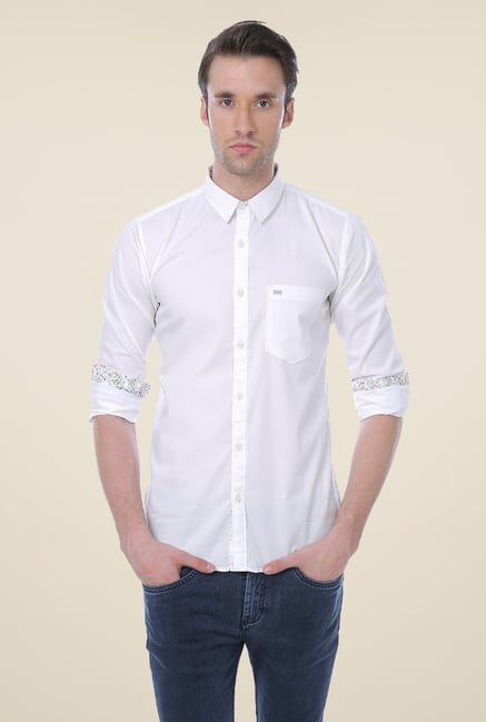 Basics White Solid Shirt Basics White Solid Shirt