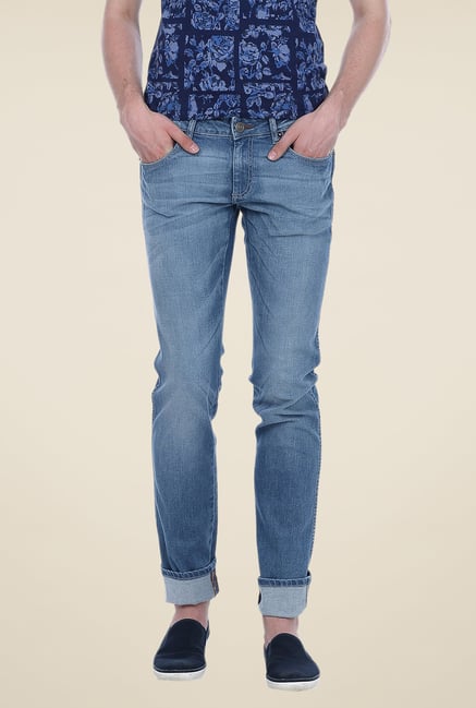 Basics Blue Lightly Washed Jeans Basics Blue Lightly Washed Jeans