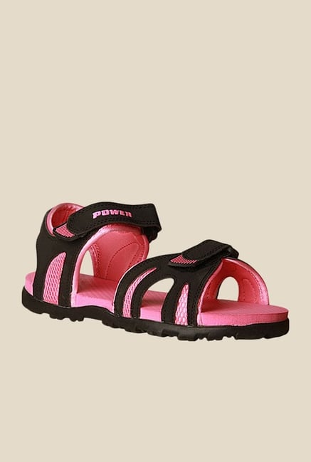 Power Rafter Col Black & Pink Floater Sandals Power Rafter Col Black & Pink Floater Sandals