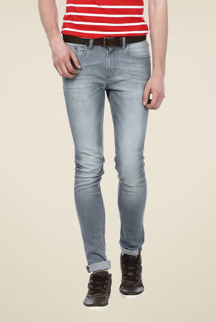Basics Grey Lightly Washed Jeans Basics Grey Lightly Washed Jeans