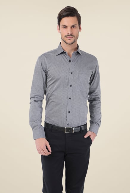 Basics Grey Striped Shirt Basics Grey Striped Shirt