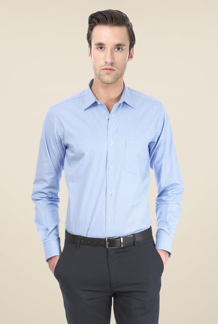 Basics Blue Pin Striped Shirt Basics Blue Pin Striped Shirt