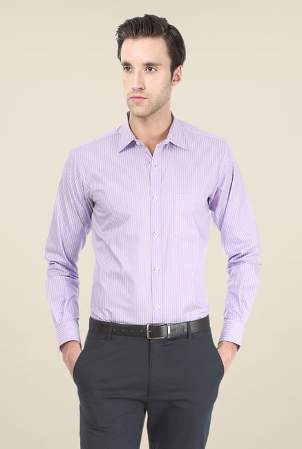 Basics Purple Pin Striped Shirt Basics Purple Pin Striped Shirt