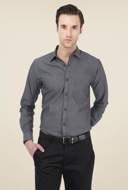 Basics Black Pin Striped Shirt Basics Black Pin Striped Shirt