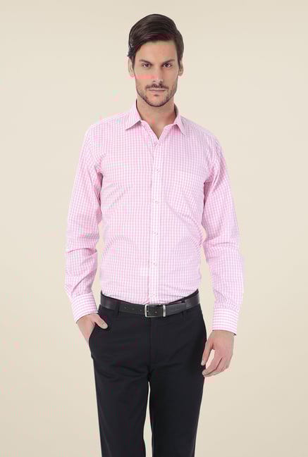Basics Light Pink Checks Shirt Basics Light Pink Checks Shirt