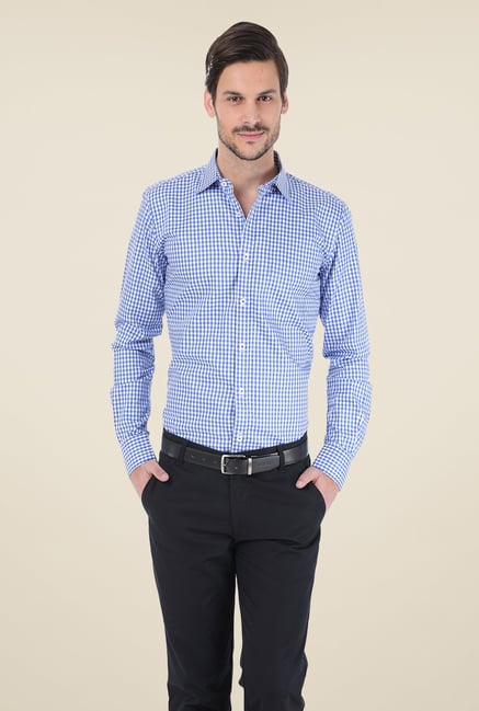 Basics Blue Checks Shirt Basics Blue Checks Shirt