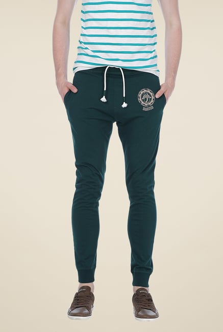 Basics Green Solid Joggers Basics Green Solid Joggers
