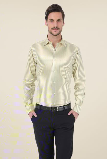 Basics Yellow Striped Shirt Basics Yellow Striped Shirt