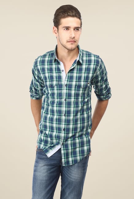 Basics Blue Checks Shirt Basics Blue Checks Shirt