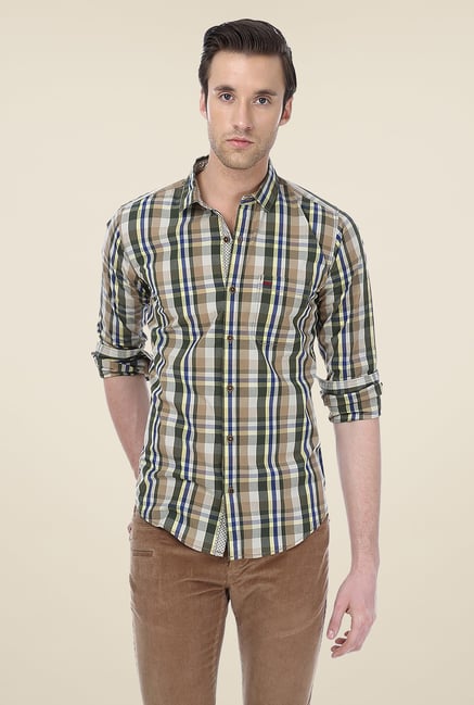 Basics Olive Checks Shirt Basics Olive Checks Shirt