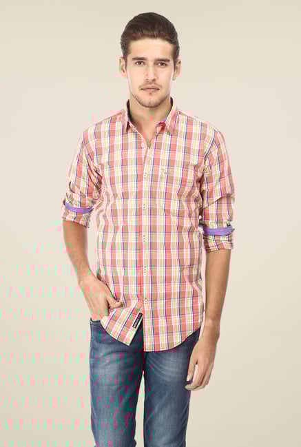 Basics Coral Checks Shirt Basics Coral Checks Shirt