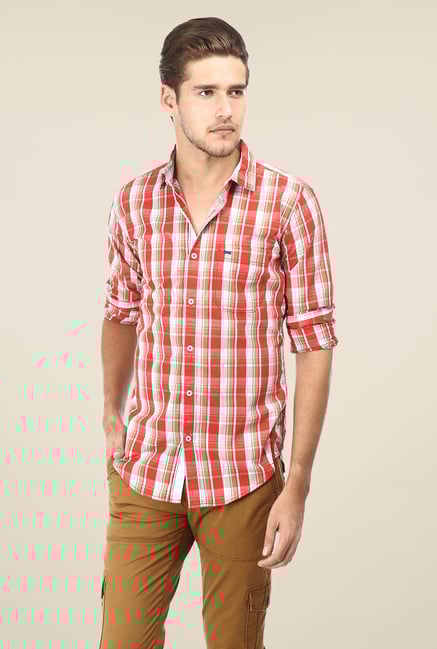 Basics Red Checks Shirt Basics Red Checks Shirt