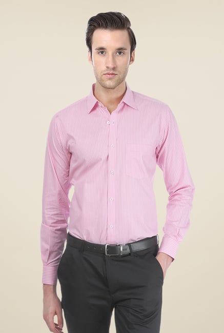 Basics Pink Pin Striped Shirt Basics Pink Pin Striped Shirt