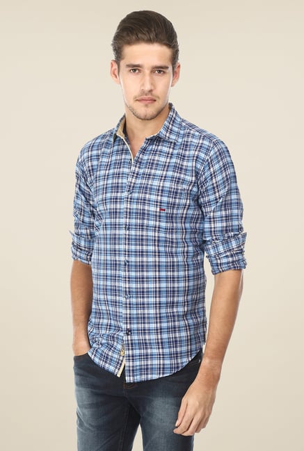 Basics Blue Checks Shirt Basics Blue Checks Shirt