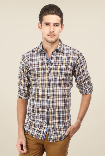 Basics Brown Checks Shirt Basics Brown Checks Shirt