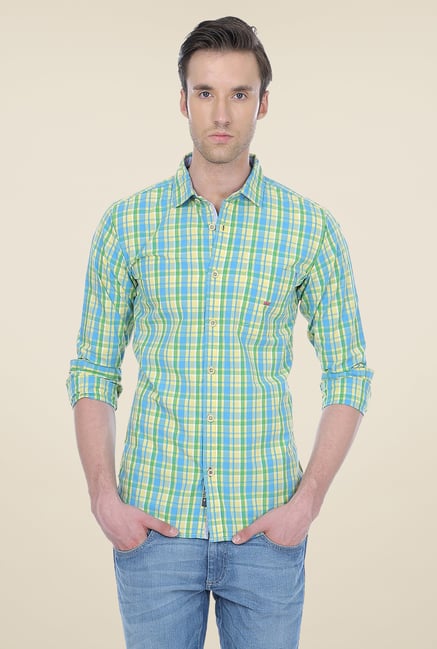 Basics Aqua Checks Shirt Basics Aqua Checks Shirt